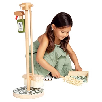 Wooden Pretend Housekeeping Cleaning Set for Kids