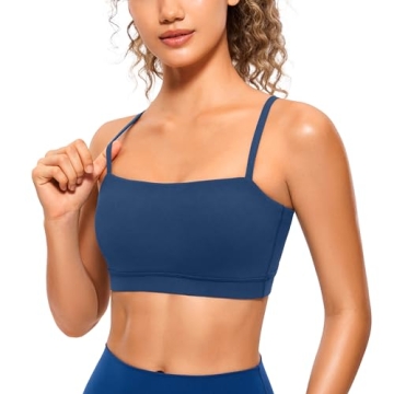 CRZ YOGA Butterluxe Women’s Adjustable Sports Bra - Soft & Stylish Workout Gear