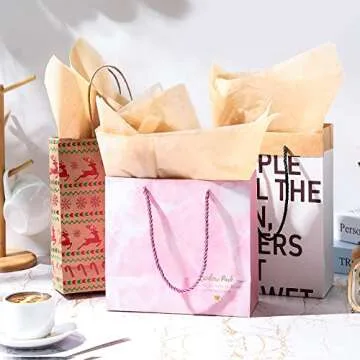 250 Pcs 30 x 20 Inch Acid Free Archival Tissue Paper No Acid Unbuffered Interleaving Paper for Clothes Textiles Linens Books Photo Jewelries Presents Wrap Storage, Brown