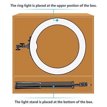 Neewer Ring Light with Stand Kit: 18-inch Outer 55W Dimmable LED Ring Light with Soft Diffuser, Filter, Stand, Soft Tube, Phone Holder and Carrying Bag for YouTube Video, Selfie Light, Makeup, etc