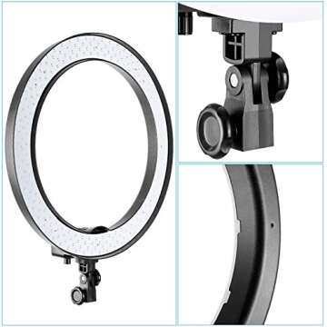 Neewer Ring Light with Stand Kit: 18-inch Outer 55W Dimmable LED Ring Light with Soft Diffuser, Filter, Stand, Soft Tube, Phone Holder and Carrying Bag for YouTube Video, Selfie Light, Makeup, etc