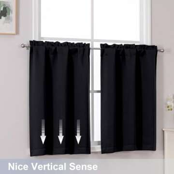 Chyhomenyc Blackout Curtains – 36 Inch Small Blackout Curtains