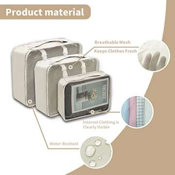 BRAQ 9 Pcs Packing Cubes for Suitcase Set Luggage Organizers, Lightweight Travel Essential Bag with Large Toiletries Bag for Clothes Shoes