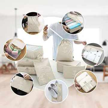 BRAQ 9 Pcs Packing Cubes for Suitcase Set Luggage Organizers, Lightweight Travel Essential Bag with Large Toiletries Bag for Clothes Shoes