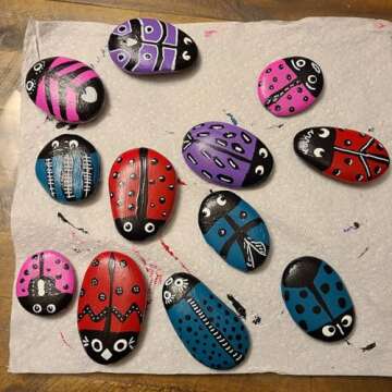 Meilala 20PCS Natural Painting Rocks, 2“-3” River Rocks for Painting ， DIY Rocks Flat & Smooth Kindness Rocks for Arts, Crafts, Decoration