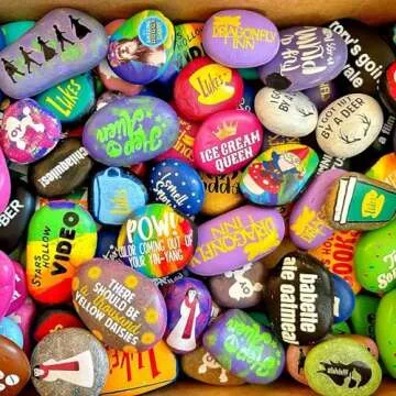 Meilala 20PCS Natural Painting Rocks, 2“-3” River Rocks for Painting ， DIY Rocks Flat & Smooth Kindness Rocks for Arts, Crafts, Decoration