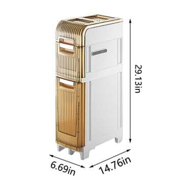 Lozovin 3-Tiers Narrow Storage Cabinet for Organizing Small Spaces