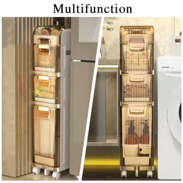 Lozovin 3-Tiers Narrow Storage Cabinet for Organizing Small Spaces