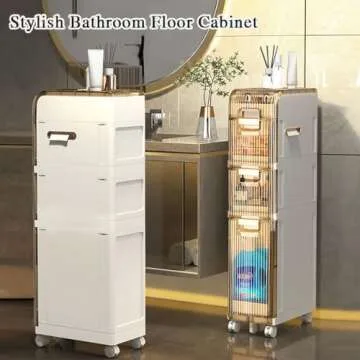 Lozovin 3-Tiers Narrow Storage Cabinet for Organizing Small Spaces