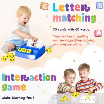Educational Toys for 3 4 5 Year Old Boys Girls, Matching Letter Game Preschool Learning Activities f...