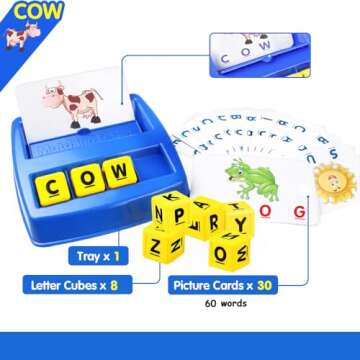 Educational Matching Letter Game for Kids Ages 3-8