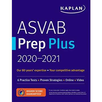 ASVAB Prep Plus 2020-2021: 6 Practice Tests + Proven Strategies + Online + Video (Kaplan Test Prep)