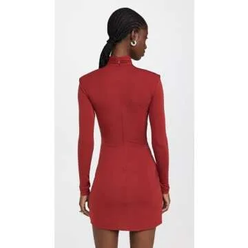 Cinq à Sept Women's Long Sleeve Andie Dress, Rosewood, Red, 12