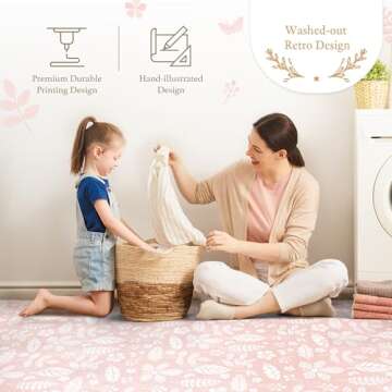 PopsyKosy Premium Baby Foam Play Mats - Stylish & Large Non-Toxic Puzzle Floor Tiles - 6 Tiles - Spa...