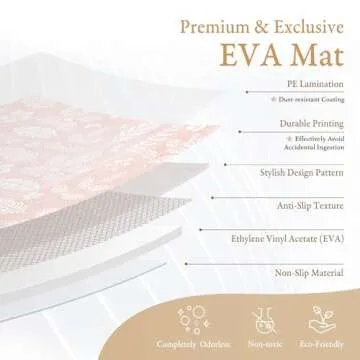 PopsyKosy Premium Baby Foam Play Mats - Stylish & Large Non-Toxic Puzzle Floor Tiles - 6 Tiles - Spacious 6ft x 4ft - Expandable Interlocking Crawling Mats - Soft, Thick, Waterproof - Baby Coral