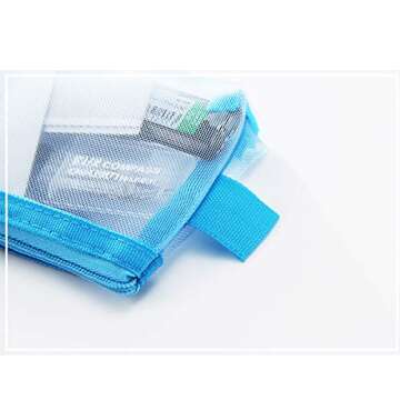 Zipper Pouch, 4 PCS, Mesh Zipper Bags Clear Zipper Pouch Small Organizer Bag Zipper Folder Bag Cosmetic Bags Travel Storage Bags, Size: 7.8"Ã—4.8", 4 Bags/Package, Colour Random