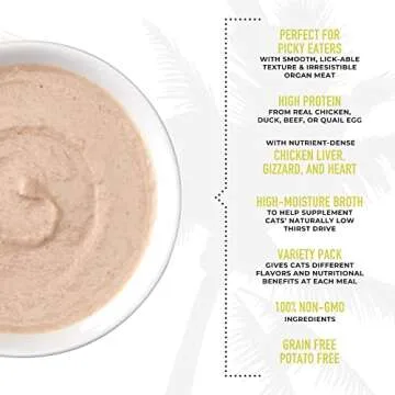 Tiki Cat After Dark, Velvet Mousse, Variety Pack, Grain & Potato Free Formula, with High Protein & Nutrient Dense Blended Irresistible Organ Meat, 2.8 oz. Pouch (Pack of 12)