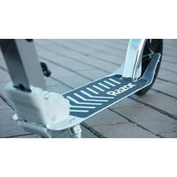 Razor A5 DLX Kick Scooter for Kids Ages 8+ - 8" Urethane Wheels, Foldable, Anti-Rattle Handlebars, For Riders up to 220 lbs