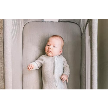 Newton Baby Fitted Sheets for Bassinet & Bedside Sleeper (2-Pack) - Ultra-Breathable, Washable and Ultra-Soft, 100% Muslin Cotton, 19" x 35", Grey