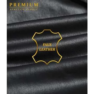 Hybrid & Company Womens Skinny Stretch Fashion Casual Faux Leather Pants P44799SK Black 5