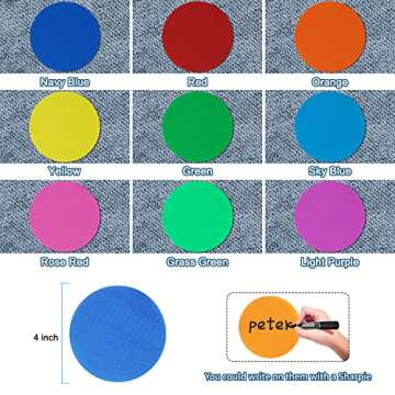 81 Pcs Carpet Spots Markers Floor Dots Carpet Circles Carpet Markers for Classroom Elementary School Teacher Supplies, Carpet Floor Dots Spots for Kids Social Distancing