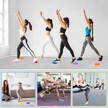 81 Pcs Carpet Spots Markers Floor Dots Carpet Circles Carpet Markers for Classroom Elementary School Teacher Supplies, Carpet Floor Dots Spots for Kids Social Distancing