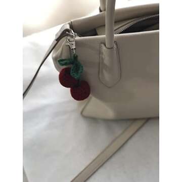 Handmade Cherry Plush Keychain - Unique Gift Accessory