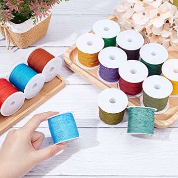 arricraft 19 Colors Polyester Cord for Jewelry Making