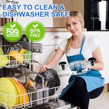 Chicken Breast Shredder, Chicken Shredder Tool Twist Large, Meat Grinders Tool Twist with Separate Plate, Non-Slip Bottom, Ergonomic Handle, BPA free, Suitable for all kinds of Cooked Meat and Salad