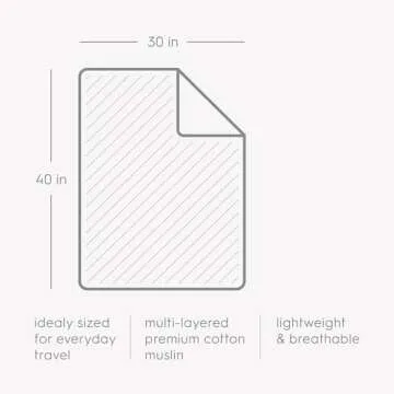 Little Unicorn Newborn Receiving Quilt | Ultra- Soft, Multi-Layered Muslin Fabric | Gift for Newborns & on-The-go (Taupe Cross)