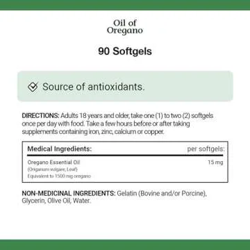 Nature's Bounty Oil of Oregano 1500 mg 90 Liquid Softgels (Packaging May Vary)