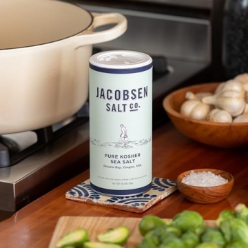Jacobsen Salt Co. Pure Kosher Sea Salt for Gourmet Cooking