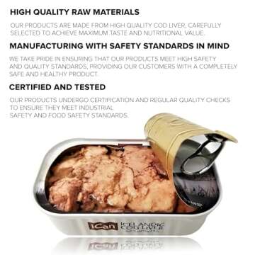 Wild Cod Liver Canned From Iceland 4.06 oz pack of 6