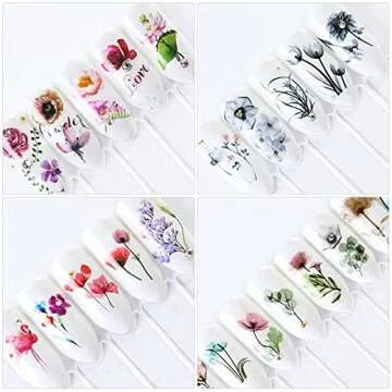 Flowers Nail Art Stickers for Effortless Nail Designs