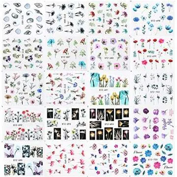 Flowers Nail Art Stickers for Effortless Nail Designs