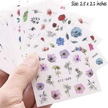 Flowers Nail Art Stickers for Effortless Nail Designs