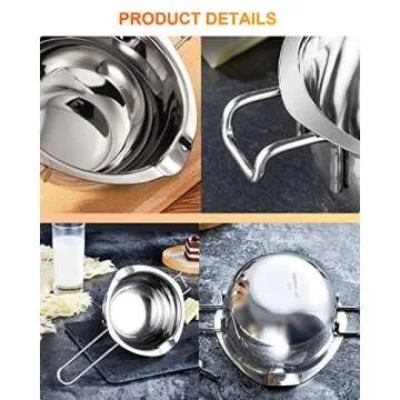 Stainless Steel Double Boiler Pot for Melting Chocolate