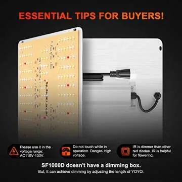 Spider Farmer 2025 SF1000D LED Grow Lights with Samsung LM301B Diodes Full Spectrum Grow Light for Indoor Plants Veg/Bloom Growing Lamps in Grow Tent