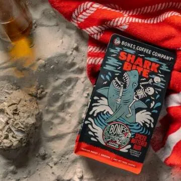 Bones Shark Bite Flavored Coffee - Medium Roast, Low Acid