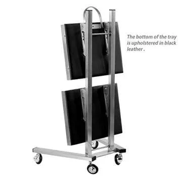 Kaleurrier Durable Stainless Steel Tool Trolley Cart