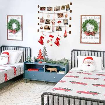 Emfogo Picture Frames Collage Wall Decor Photo Collage Picture frames 4x6 for Wall Hanging with 30 Clips Multi Photo Display for Dorm Room Decor