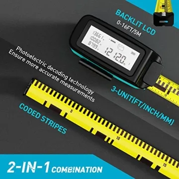 Advanced 2-in-1 Digital Tape Measure with LCD Display