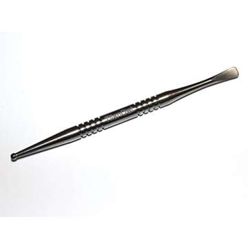 Titanium Carving Tool GR2 Silicone Mat Platnium Cured + Non-Stick Jar Container, 5.5" x 4.5" Pad (Green)