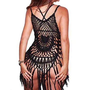 Ekouaer Women's Crochet Bikini Cover Up Dress