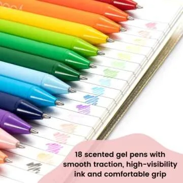 Yoobi Gel Pens Set of 18 Colors for Creative Writing