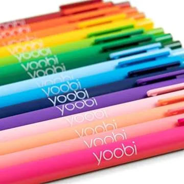 Yoobi Gel Pens Set of 18 Colors for Creative Writing