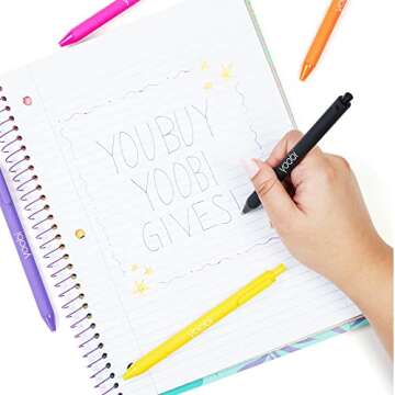 Yoobi Gel Pens Set of 18 Colors for Creative Writing
