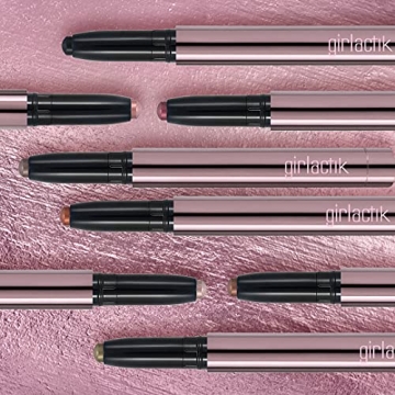 Girlactik Creamy Eyeshadow Stick- Long Lasting and Water-Resistant, Shimmering and Matte Colors Eye Shadow Stick Makeup, Built-in sharpener - 2 g / .07 oz (Golda)