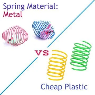 Fejapa 10 Pack Cat Spring Balls for Interactive Playtime