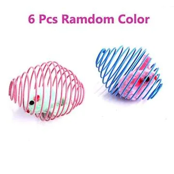 Fejapa 10 Pack Cat Spring Balls for Interactive Playtime